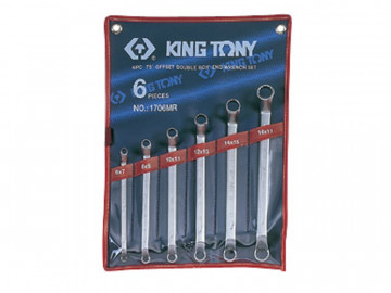 Набор накидных ключей, 6-17 мм, 6 предметов KING TONY 1706MR