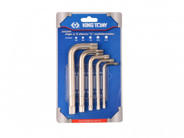 Набор Г-образных SPLINE, M5-M12, блистер, 5 предметов KING TONY 20505PR01
