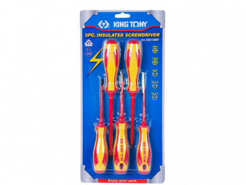 Набор отверток в коробке, диэлектрические, 5 предметов  KING TONY 30615MR