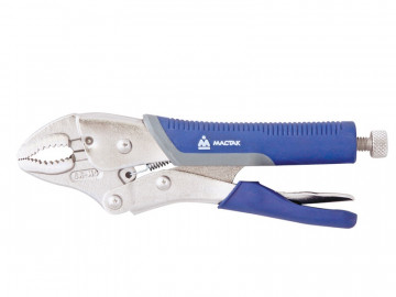 Зажим с фиксатором 250 мм, фигурные губки МАСТАК 036-00250H