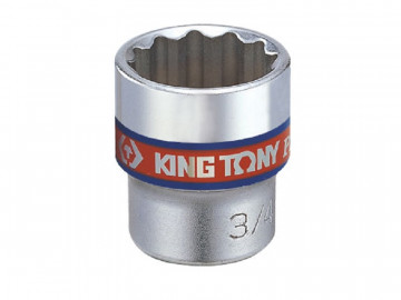 Головка торцевая стандартная двенадцатигранная 3/8&quot, 1/4&quot, дюймовая KING TONY 333008S