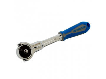 Трещотка 1/4, 150 мм, 72 зубца, дисковый механизм, поворотная голова с кнопкой KING TONY 2752-06G