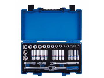 Набор торцевых головок с принадлежностями 3/8, двен-е, 7-24 мм, 33 пр. KING TONY 3033MRV