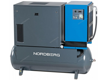 Компрессор винтовой, 15кВт, 10Бар, 2250 л/мин, ресивер 500л NORDBERG NCS500/2250-10