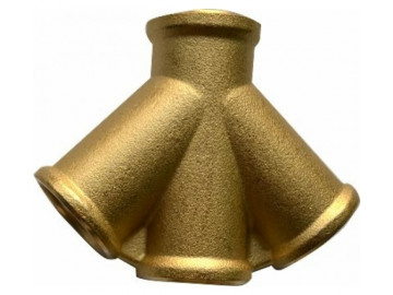 Муфта прямая, разветвитель на 3 выхода, 1/2', внутренняя резьба, латунь HUBERTH RP208355