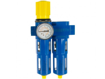 Фильтр 2-х ступенчатый с редуктором и манометром, 5 мкм, 2500 л/мин, 16 бар, 1/2