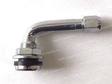 Металлический угловой вентиль для б/к дисков лёгких грузовиков (диаметр отверстия в диске 11,5 мм, длина 45 мм, угол 90°) PVR-152