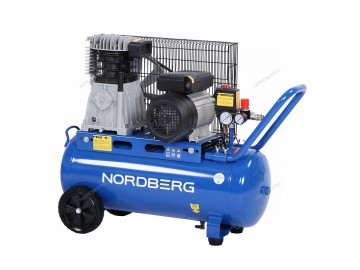 Компрессор поршневой с ременной передачей 220 В, ресивер 50 л, 446 л/мин Nordberg NCE50/480